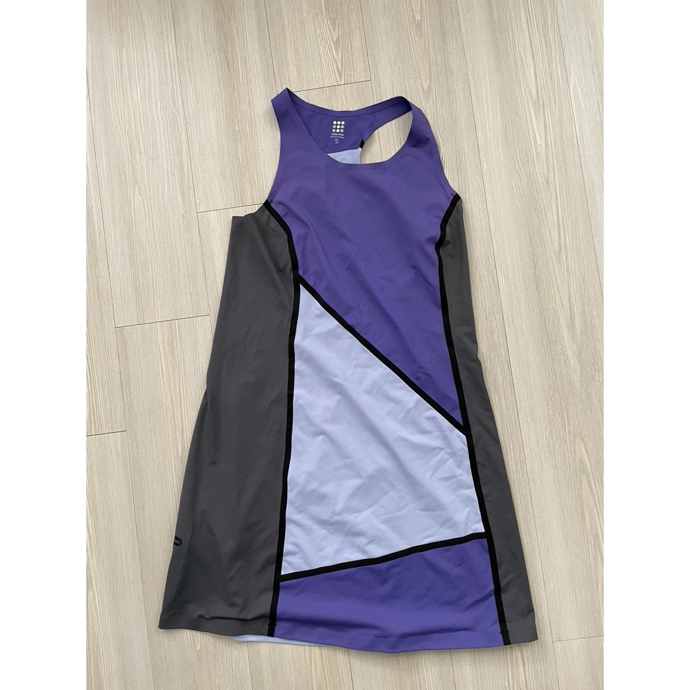 Title 9 Women's Sleeveless Dimalete Dress Purple Color Block Sz S Pickleball
